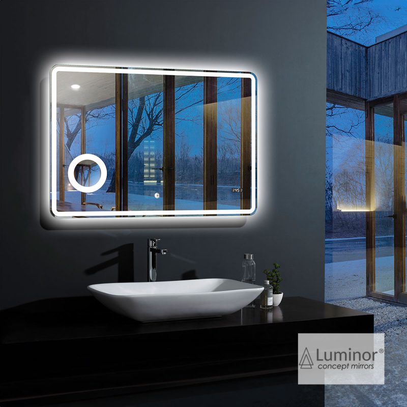 Καθρέπτης Μπάνιου CULM 100×80 με σύνδεση Bluetooth για Μουσική Luminor