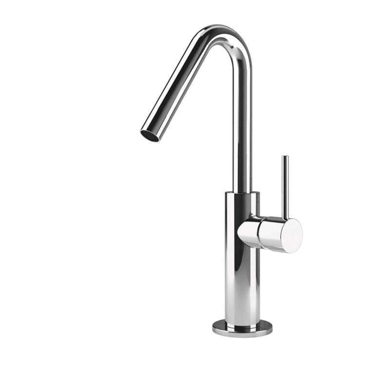 Basin mixer with medium spout