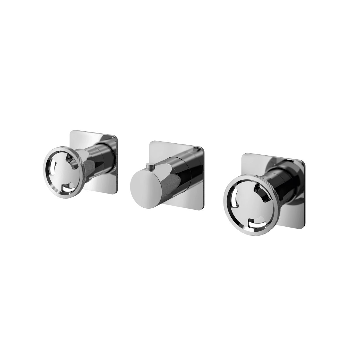 Shower mixer with 2 stop valvesGPO50