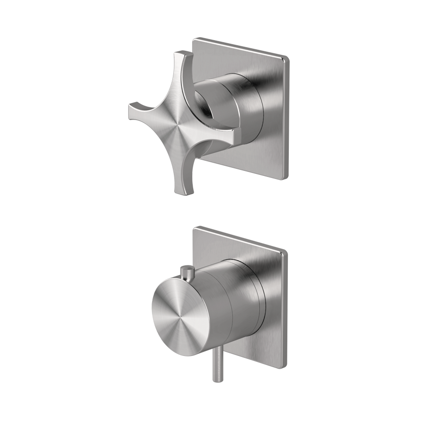 Thermostatic shower mixer with integrated 2-way diverterTEX92