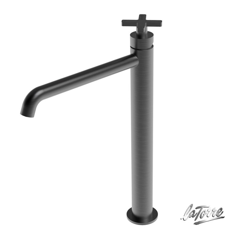 Μπαταρία Νιπτήρα Υψηλή με Βαλβίδα Clic-Clac Εlle Cross La Torre